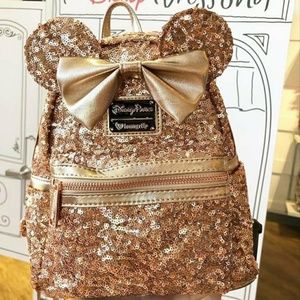 Rose gold backpack